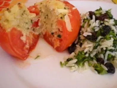 Receita Arroz com brócolis e passas e tomate recheado com quinoa