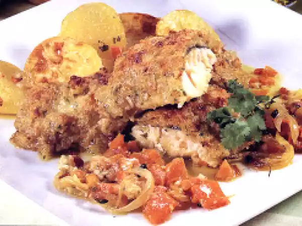 Receita Lombinhos de pescada estufados no microondas