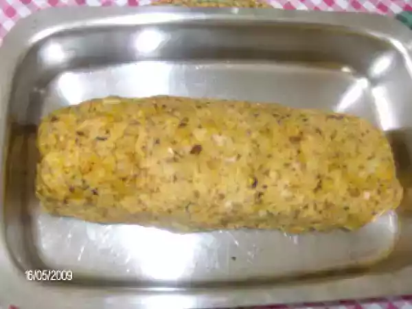 Receita Rolo de bacalhau com broa