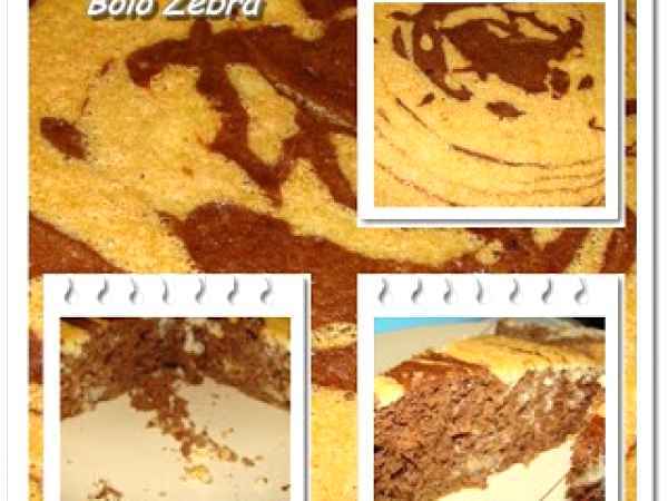 Receita Bolo zebra