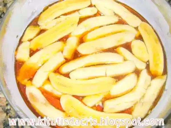 Receita Bolo de banana caramelizada