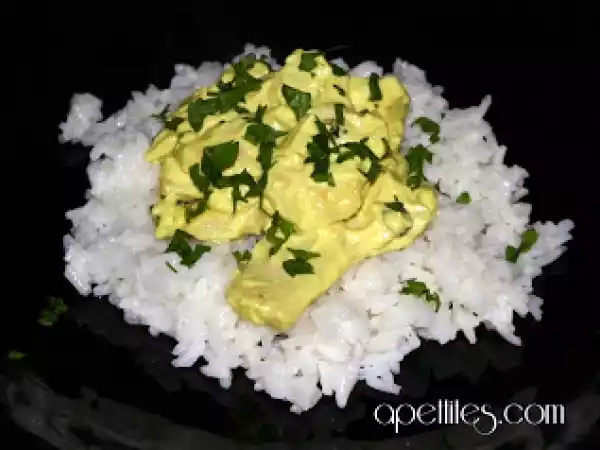 Receita .:tiras de perú em molho rápido de açafrão & caril