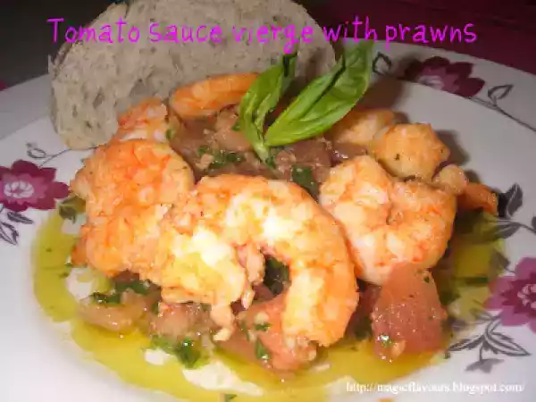 Receita Camarões com molho vierge