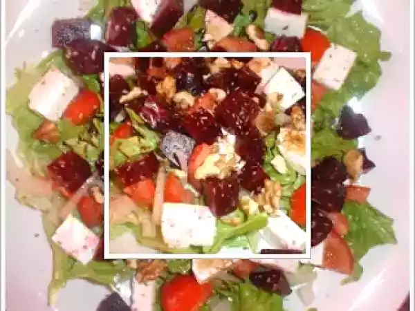 Receita Salada de beterraba e queijo fresco
