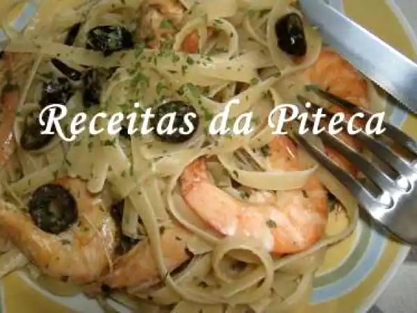 Receita Tagliatelle com camarão