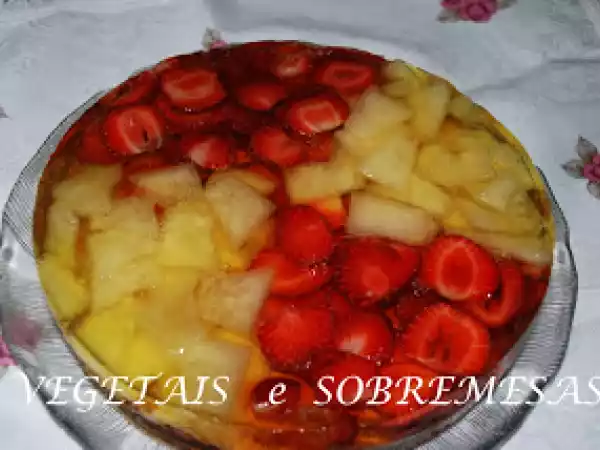 Receita Tarte de morangos e melão