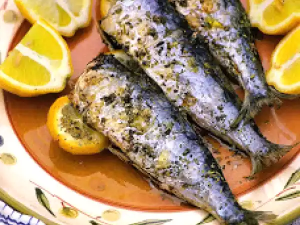 Receita Sardinhas assadas com limão e orégano