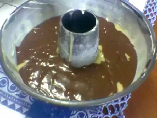 Receita Bolo de iogurte de mármore