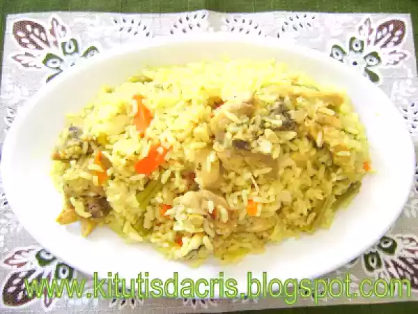 Receita Arroz com frango - galinhada