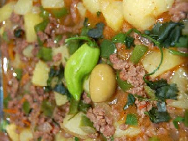 Receita Ensopadinho de carne moída com batatas