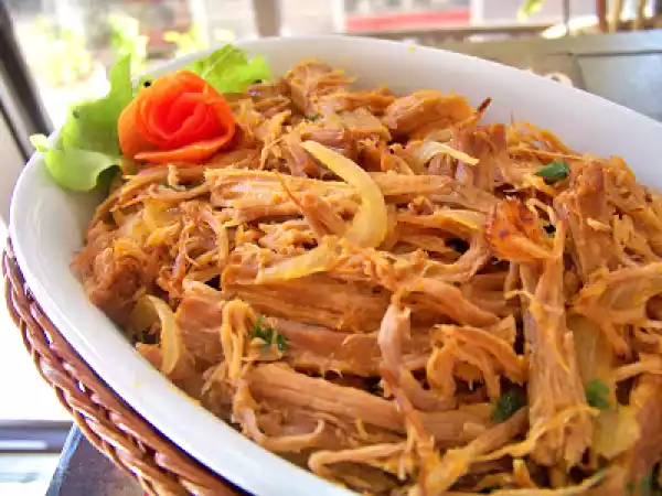 Receita Carne desfiada com cebola