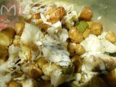Receita Bacalhau assado com batatas a murro