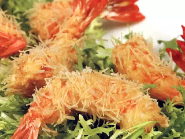 Receita Camarão com cabelos de anjo