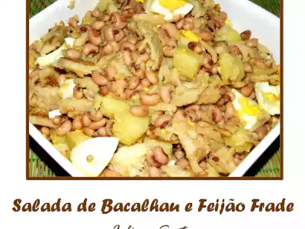Receita Salada de bacalhau e feijão frade