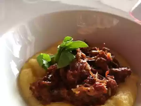 Receita Rabada com polenta e agriao !!que delicia!!
