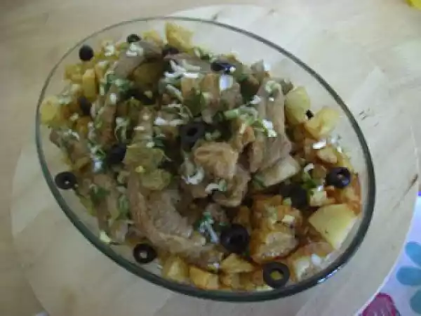 Receita Carne de porco frita.