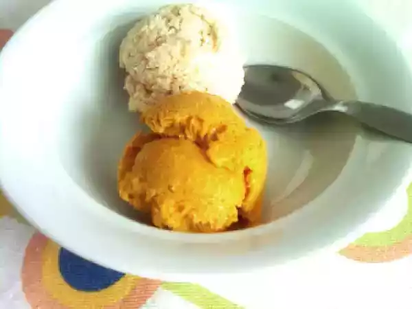 Receita Gelado de manga e de pêssego