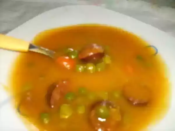Receita Sopa de ervilhas e chouriço