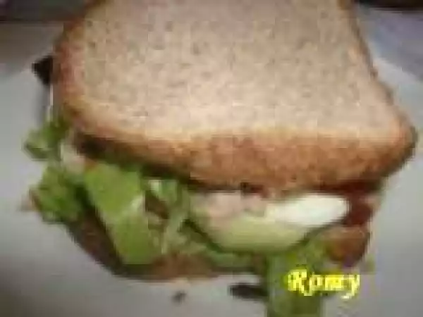 Receita Sanduiche de atum e ovo cozido