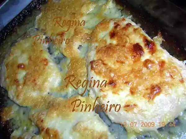 Receita Bifes de peru com sopa de cebola e natas (regina)