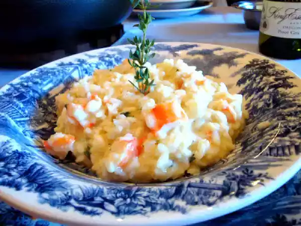 Receita Risoto de king crab
