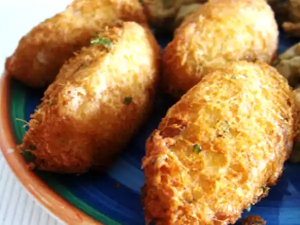 Receita Peixinhos da horta e pastéis de bacalhau