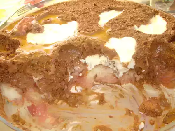 Receita Sobremesa alternada de fruta, chocolate e natas