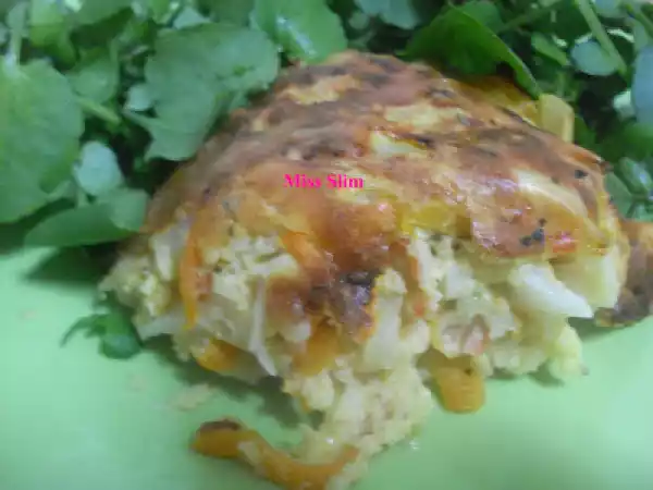 Receita Suflê de camarão e cenoura light