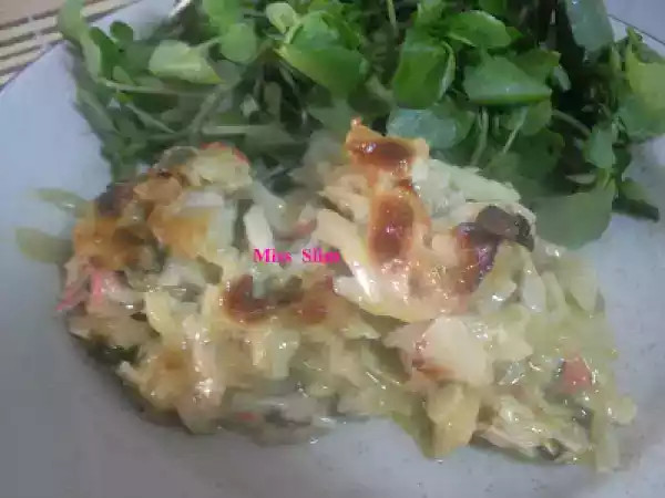 Receita Bacalhau com natas de soja light