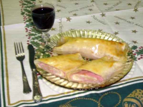 Receita Rocambole de massa de pastel e frios