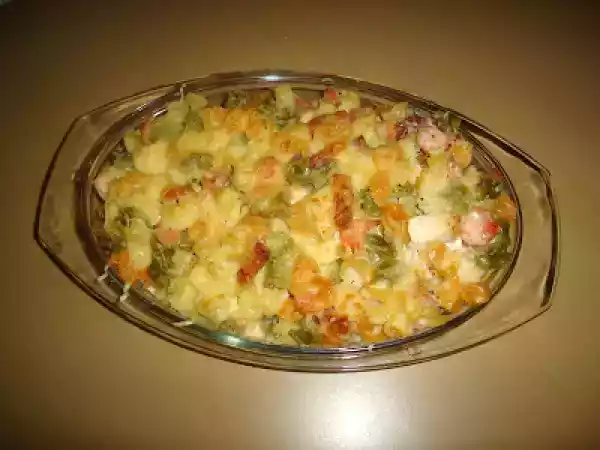 Receita Gratinado de massa com frango