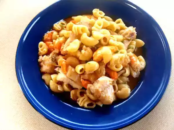 Receita Massa com camarão e peixe
