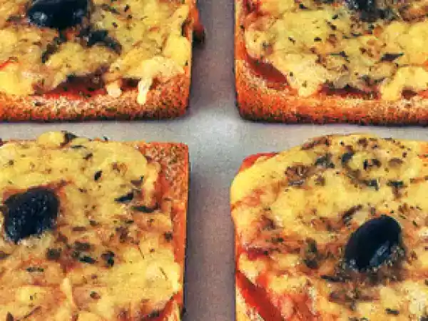 Receita Mini pizza de pão