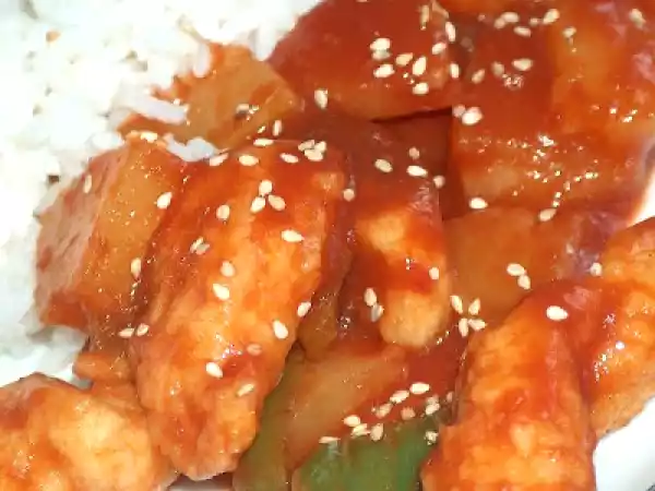 Receita Frango agridoce com ananás