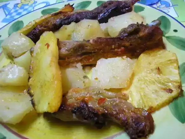 Receita Entrecosto com abacaxi