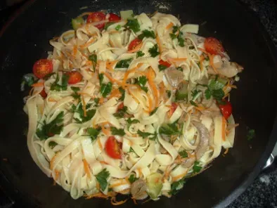 Receita Massa de vegetais na wok