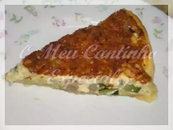 Receita Quiche de courgete e cogumelos