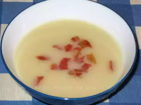 Receita Sopa de alho francês e batata com bacon