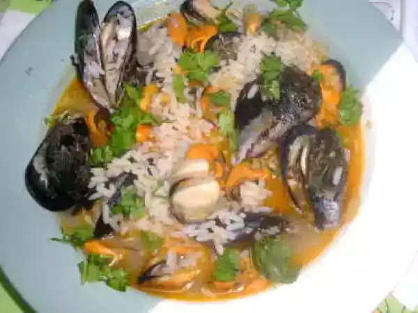 Receita Arroz de mexilhões