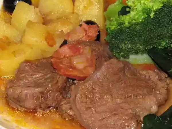 Receita Vitela estufada à portuguesa