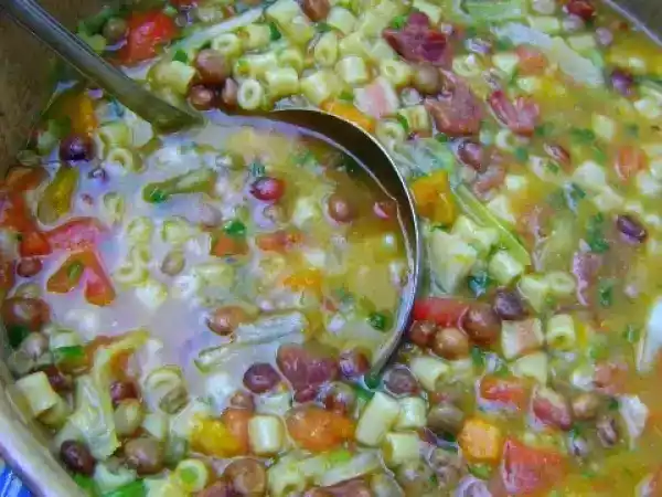 Receita Minestrone de feijão-andu à moda do rancho- sabor brasil