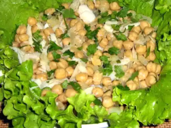Receita Salada de grão-de-bico