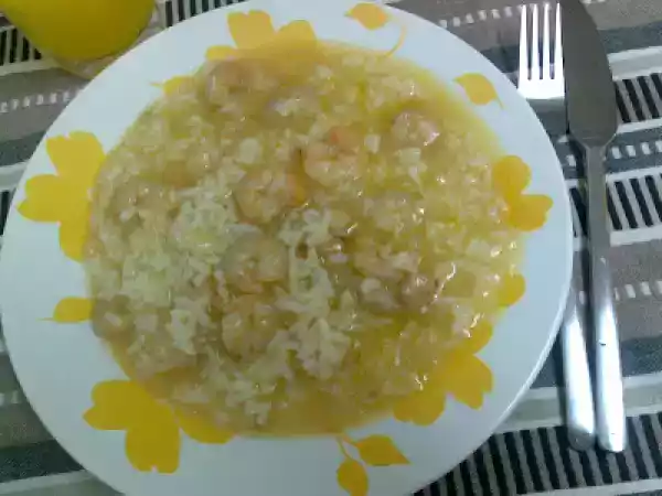 Receita Risotto com tomate e camarão na bimby e fussion cook