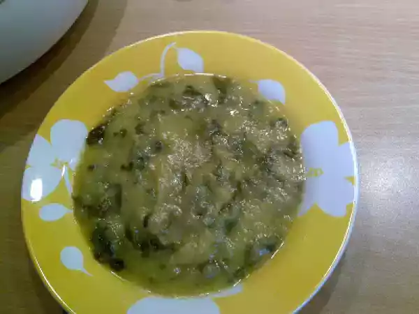 Receita Sopa de grão com espinafres na bimby