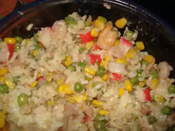 Receita Salada de arroz fria...