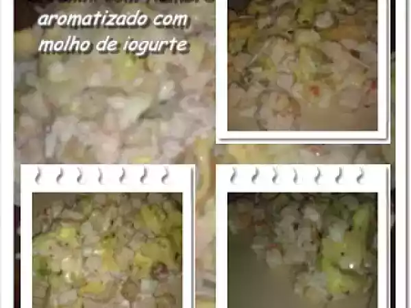 Receita Tortellini com fiambre e aromatizado com molho de iogurte