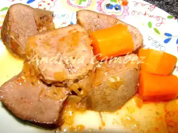 Receita Fussioncook - lingua de vaca estufada com cenoura