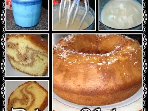 Receita Bolo de natas marmorizado * speedy chef