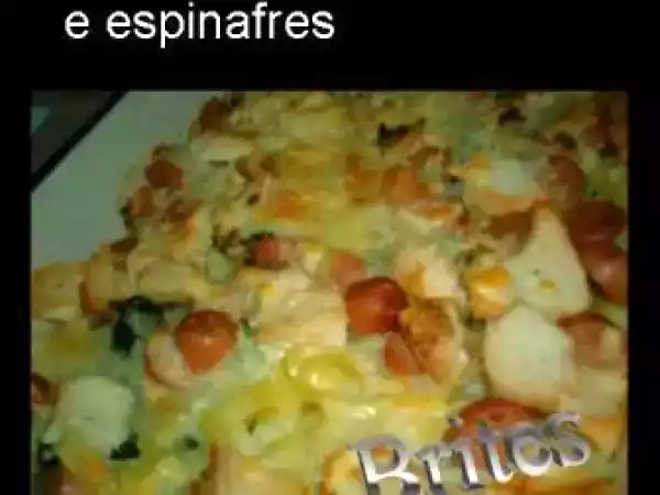 Receita Tagliatelle com frango e espinafres