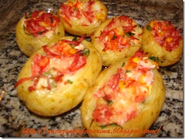 Receita Batatas recheadas com frios